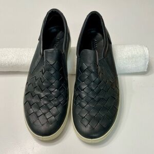 Ecco Women’s Woven Leather Slip-on Sneaker